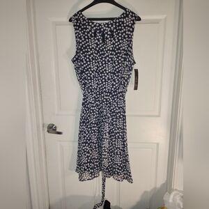 VOIR VOIR NWT Lightweight Lined Polka Dot Plus Size Sleeveless Dress